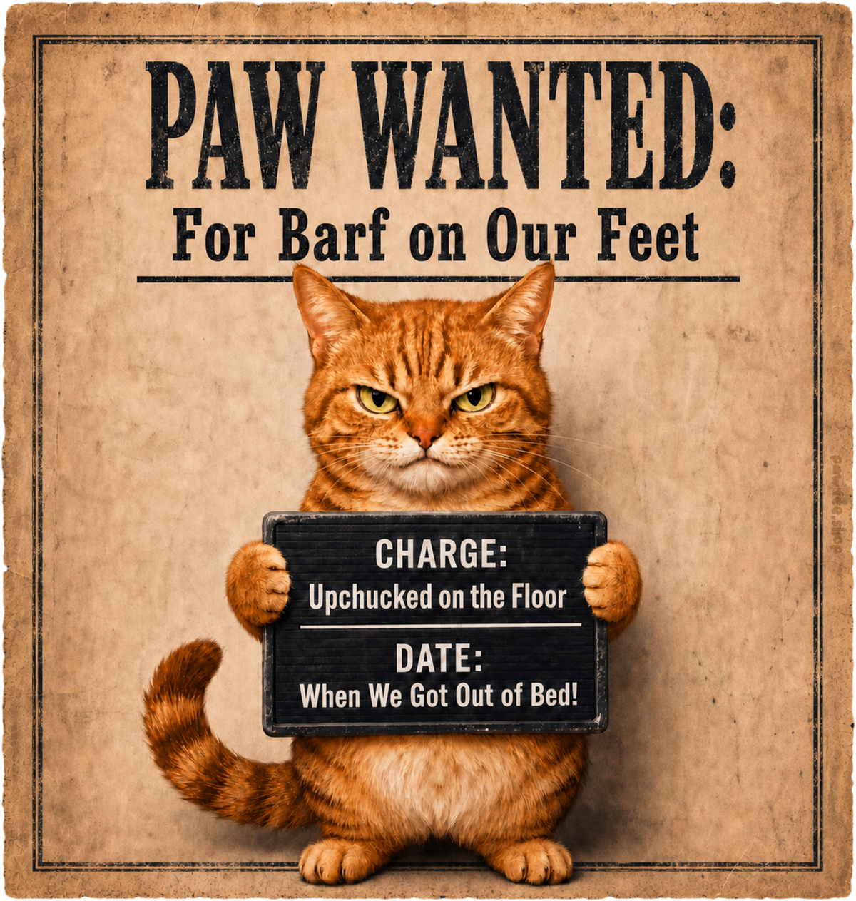 Barf! On My Bare Feet!