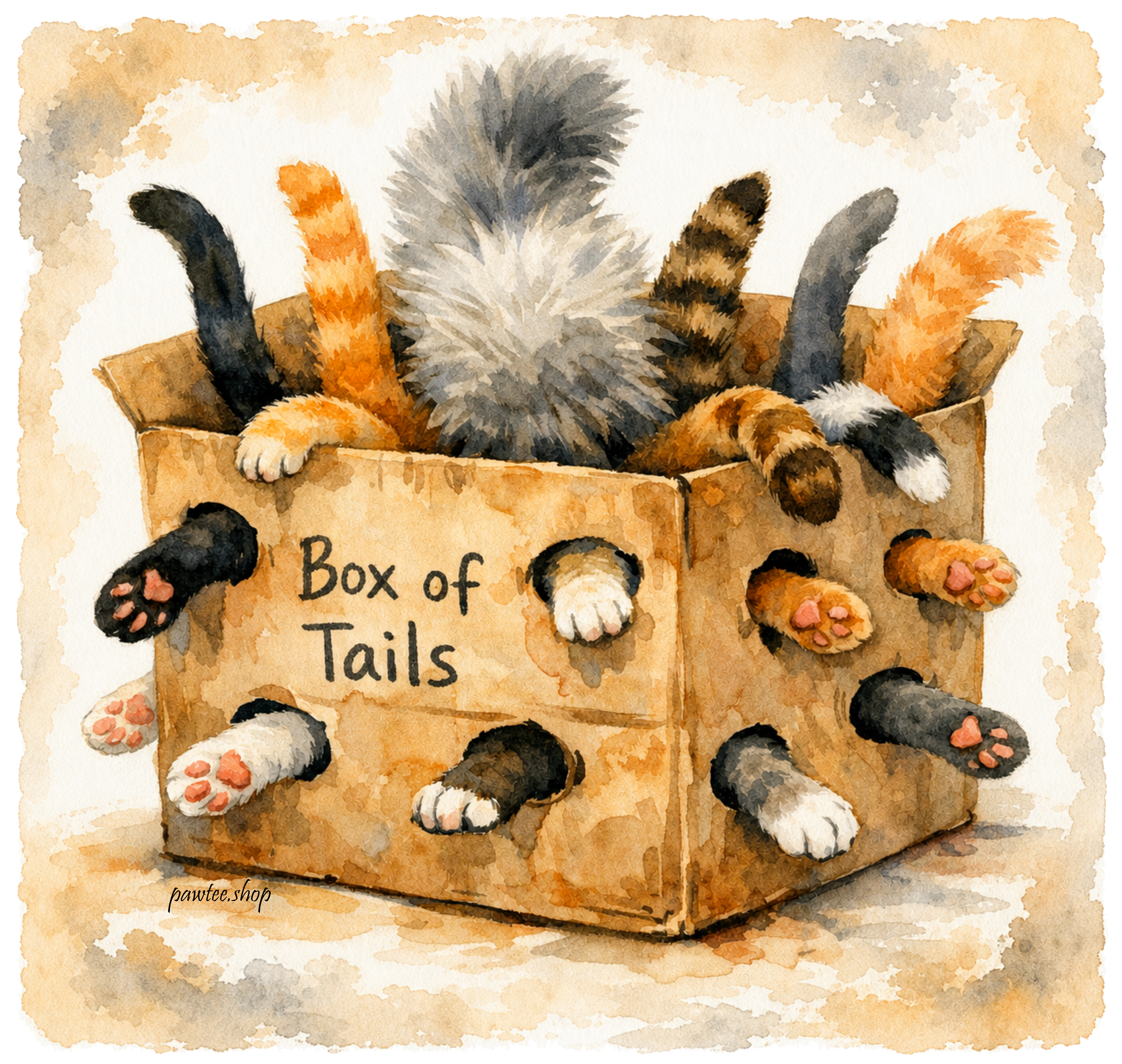 Box of Tails! Cat Style