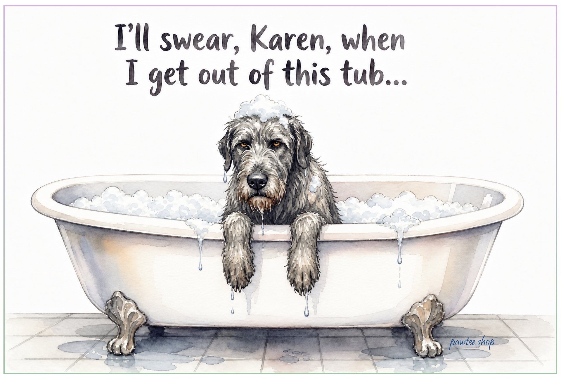 Dog Bath - Irish Wolfhound