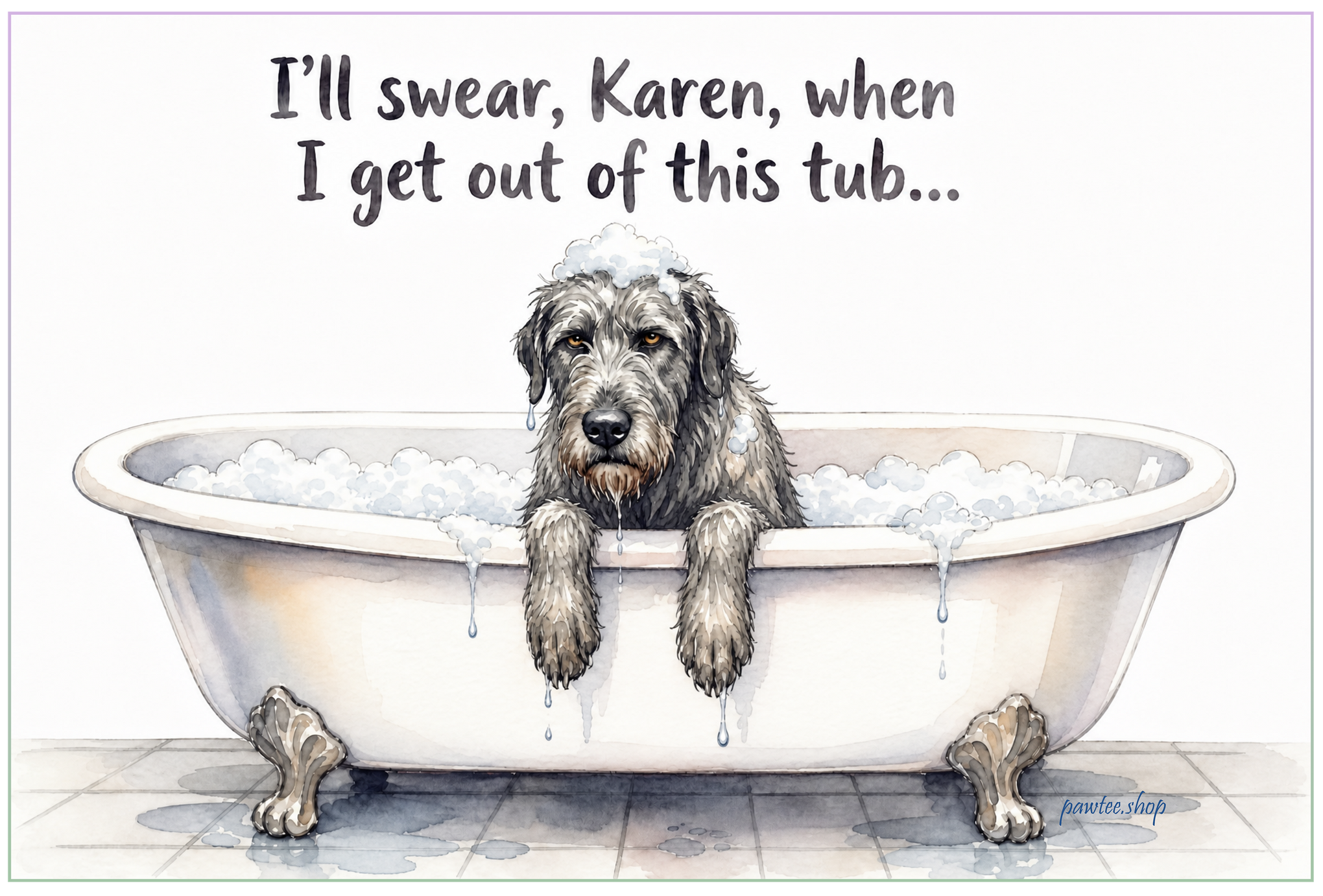 Dog Bath - Irish Wolfhound