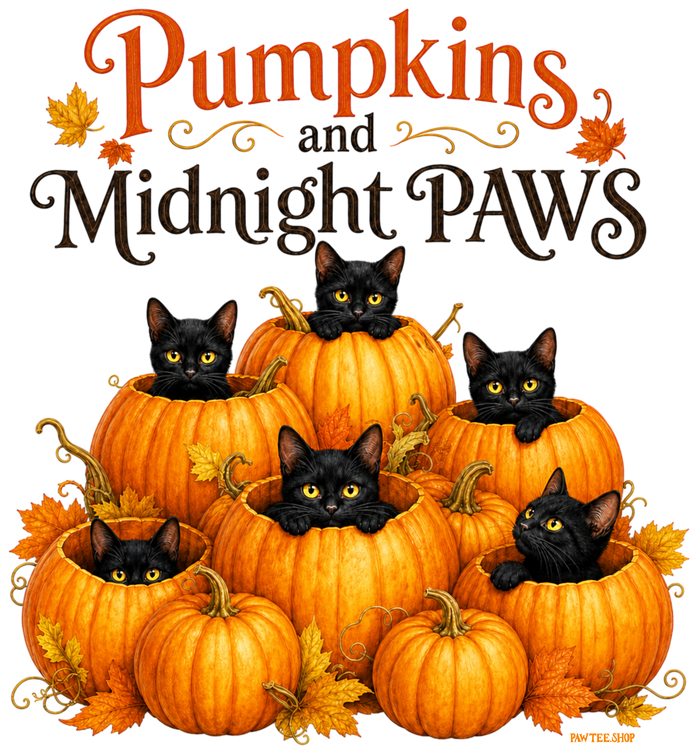 Pumpkins and Midnight Paws
