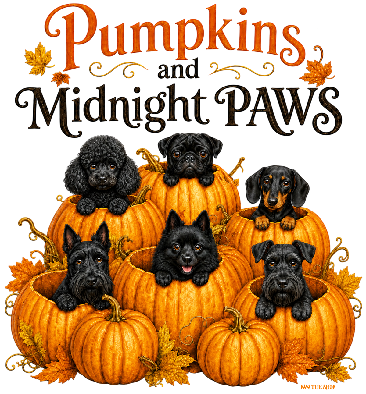 Pumpkins and Midnight PAWS