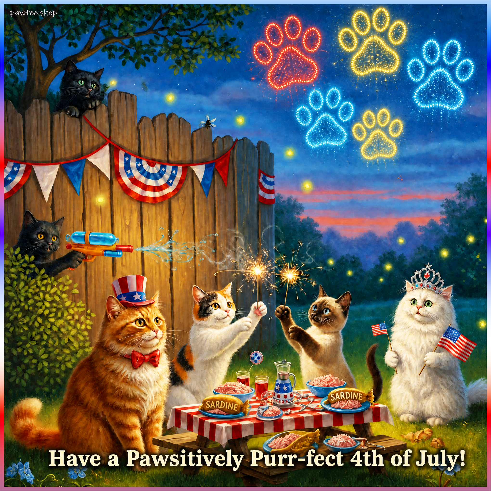 Purrfect 4th of July.