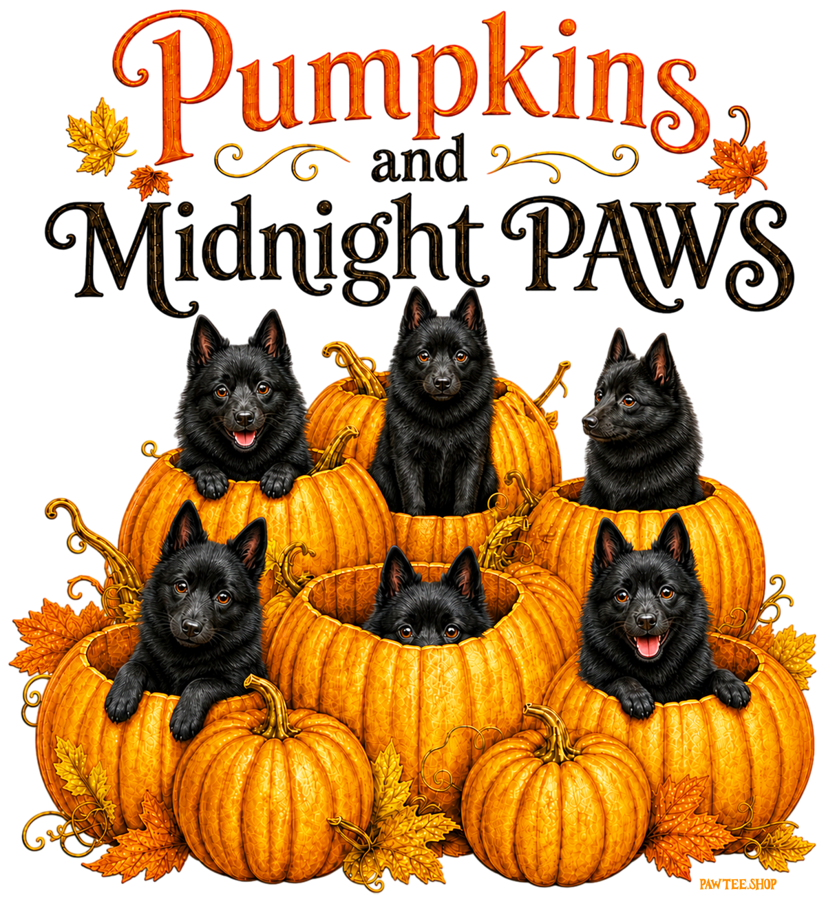 Pumpkins and Schipperkes